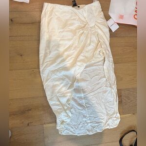 Forever 21 Cream Midi Skirt